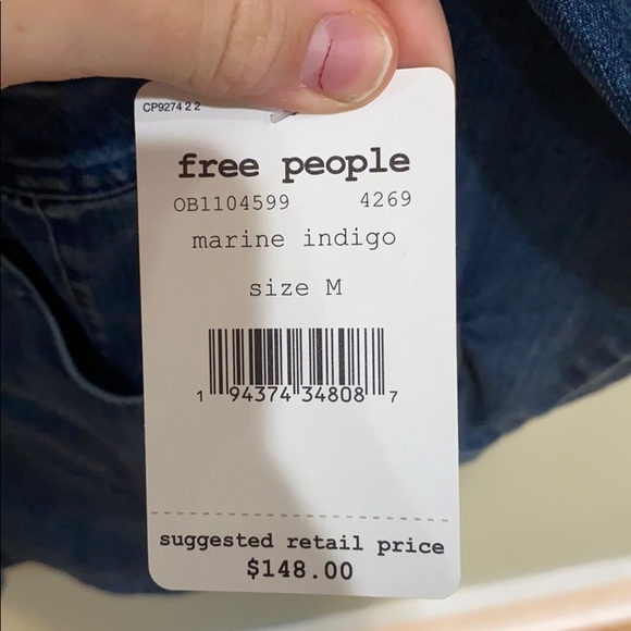 NWT Free People Bo Dress in Indigo Blue Dress - Picture 7 of 13